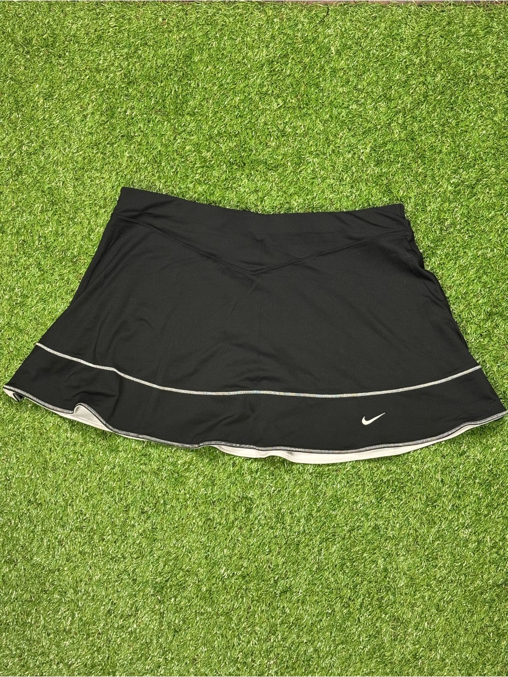 Nike Black Dri-FIT Athletic Skort with White Logo